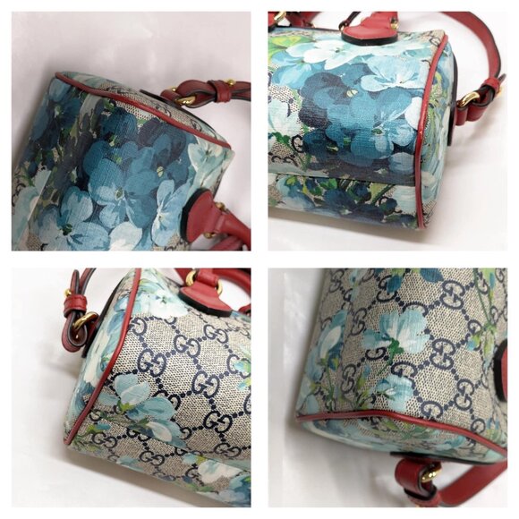 Authentic Gucci Navy Blue PVC Hand Bag mn780-121325 - Picture 10 of 16